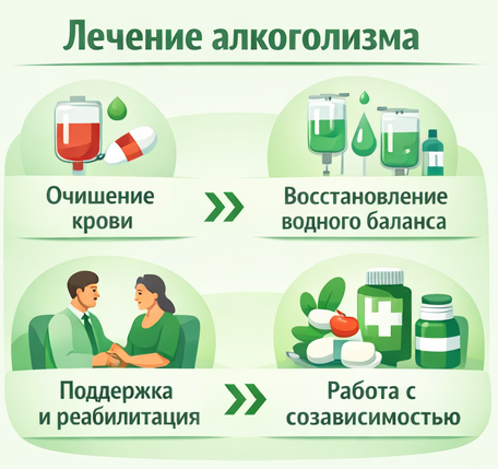 лечение алкоголизма в Рузе этапы